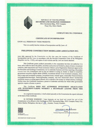 Announcement: SEC Certification Awarded to PCMA | Philippine ...